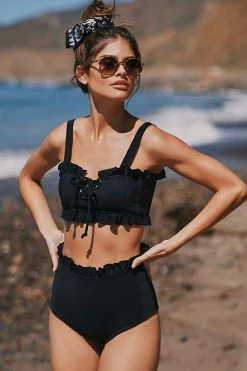 Best reviews of ⭐ Citrine Swim Citrine Alice ???? Bikini Bottom BLACK ????