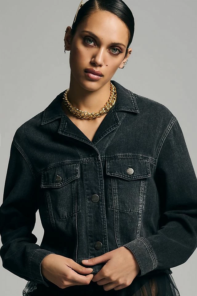 Bella Dahl Coco Cut-Off Jean Jacket Best Pirce ???? Bella Dahl Coco Cut-Off Jean Jacket CARBON ✨ -Beach Riot Shop unnamed file 404