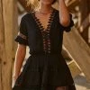 New ⭐ Peixoto Embroidered Lace Cover-Up Mini ???? Dress BLACK ???? -Beach Riot Shop unnamed file 4171