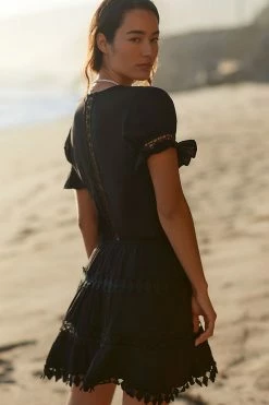 New ⭐ Peixoto Embroidered Lace Cover-Up Mini ???? Dress BLACK ???? -Beach Riot Shop unnamed file 4173