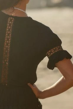 New ⭐ Peixoto Embroidered Lace Cover-Up Mini ???? Dress BLACK ???? -Beach Riot Shop unnamed file 4174