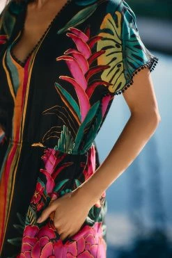 Promo ???? Farm Rio V-Neck Cover-Up ???? Dress BLACK ???? -Beach Riot Shop unnamed file 4177