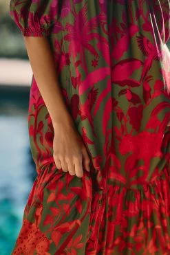 Best Sale ???? Farm Rio Off-The-Shoulder Cover-Up ???? Dress GREEN MOTIF ???? -Beach Riot Shop unnamed file 4181