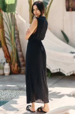 Hot Sale ???? LSPACE Down The Line Cover-Up ???? Dress BLACK ???? -Beach Riot Shop unnamed file 4210