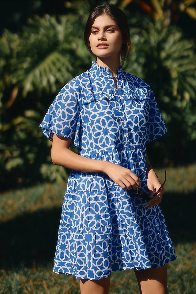 Ro's Garden Vibeka Ruffle Mini Dress New ???? Ro's Garden Vibeka Ruffle Mini ???? Dress BLUE ???? -Beach Riot Shop unnamed file 4214