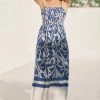 Top 10 ❤️ By Anthropologie Smocked Maxi ???? Dress BLUE MOTIF ????