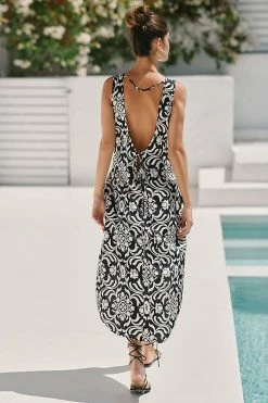 Cheapest ???? By Anthropologie V-Neck Coverup BLACK MOTIF ⌛ -Beach Riot Shop unnamed file 4244