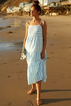 Top 10 ???? Seafolly Cabana Shoulder-Tie ???? Dress SKY ????