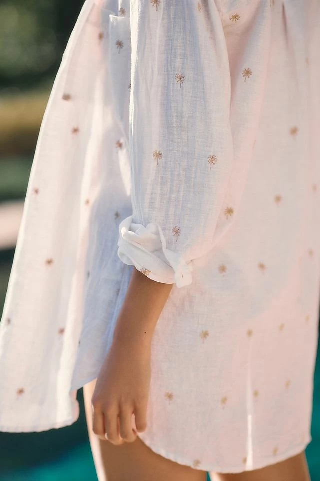 Malai Palmette Oversized Buttondown Cheapest ???? Malai Palmette Oversized Buttondown WHITE ???? -Beach Riot Shop unnamed file 4357