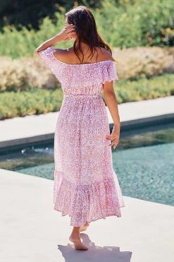 Promo ???? Mer St. Barth Juliette Off-The-Shoulder ???? Dress PINK ???? -Beach Riot Shop unnamed file 4437