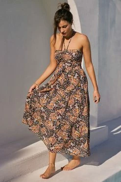 Deals ???? Seafolly Take Flight Tiered ???? Dress ORANGE MOTIF ⌛