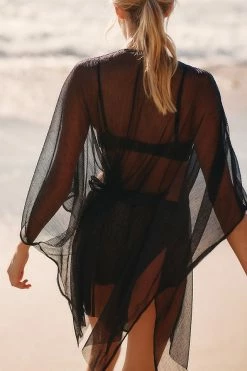 Best reviews of ???? Good American Goddess Robe BLACK ???? -Beach Riot Shop unnamed file 4503