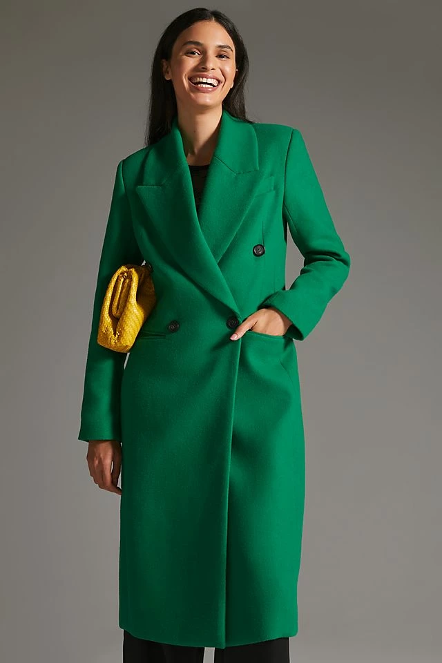 Avec Les Filles Double-Breasted Coat Top 10 ✨ Avec Les Filles Double-Breasted ???? Coat GREEN ???? -Beach Riot Shop unnamed file 452