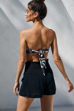 Brand new ???? By Anthropologie High-Waisted Smocked Shorts BLACK ???? -Beach Riot Shop unnamed file 4529