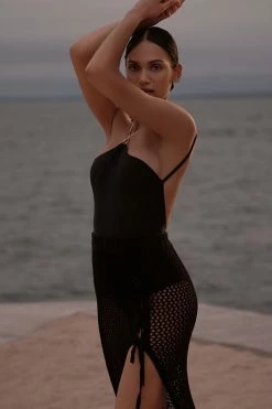 Coupon ???? Beach Riot Deborah Midi ???? Skirt BLACK ????