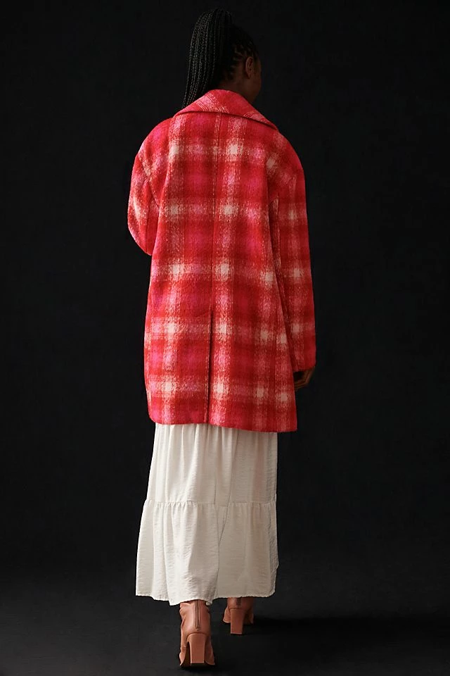 Avec Les Filles Plaid Coat New ???? Avec Les Filles Plaid ???? Coat MEDIUM PINK ⭐ -Beach Riot Shop unnamed file 457