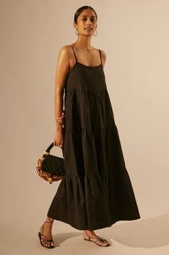 Outlet ???? Charlie Holiday Isabella Cover-up Midi ???? Dress BLACK ⭐