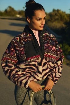 Buy ✔️ Free People Movement Rocky Ridge Pullover Sweater PURPLE MOTIF ⌛ -Beach Riot Shop unnamed file 462