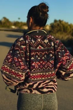 Buy ✔️ Free People Movement Rocky Ridge Pullover Sweater PURPLE MOTIF ⌛ -Beach Riot Shop unnamed file 463