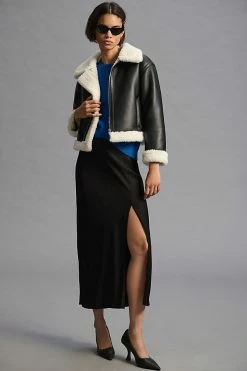 Outlet ???? Bella Dahl Sherpa-Lined Faux Leather Jacket BLACK ???? 3 Outlet ???? Bella Dahl Sherpa-Lined Faux Leather Jacket BLACK ???? -Beach Riot Shop unnamed file 481