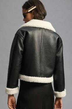 Outlet ???? Bella Dahl Sherpa-Lined Faux Leather Jacket BLACK ???? 6 Outlet ???? Bella Dahl Sherpa-Lined Faux Leather Jacket BLACK ???? -Beach Riot Shop unnamed file 484