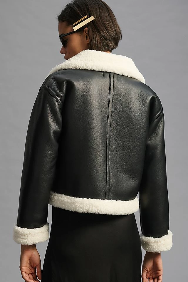 Bella Dahl Sherpa-Lined Faux Leather Jacket Outlet ???? Bella Dahl Sherpa-Lined Faux Leather Jacket BLACK ???? -Beach Riot Shop unnamed file 484