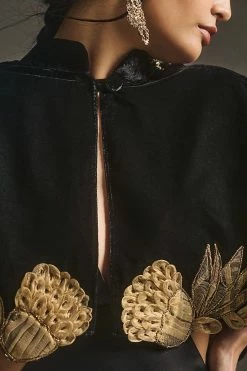 Best deal ❤️ By Anthropologie Velvet And Gold Capelet BLACK ???? -Beach Riot Shop unnamed file 499