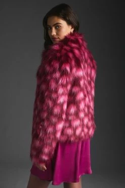 Budget ❤️ Unreal Fur Glow Jacket PINK ???? -Beach Riot Shop unnamed file 510