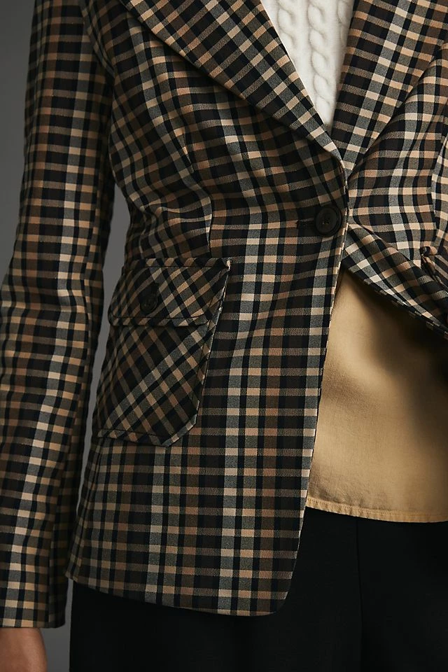 Budget ???? Maeve Plaid Blazer BROWN MOTIF ???? 7 Budget ???? Maeve Plaid Blazer BROWN MOTIF ???? - Image 5