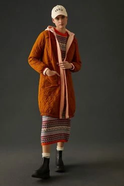 Best Sale ???? Daily Practice By Anthropologie Quilted ???? Coat COPPER ????