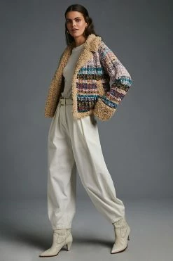 Hot Sale ???? By Anthropologie Cropped Sweater ???? Coat ASSORTED ????