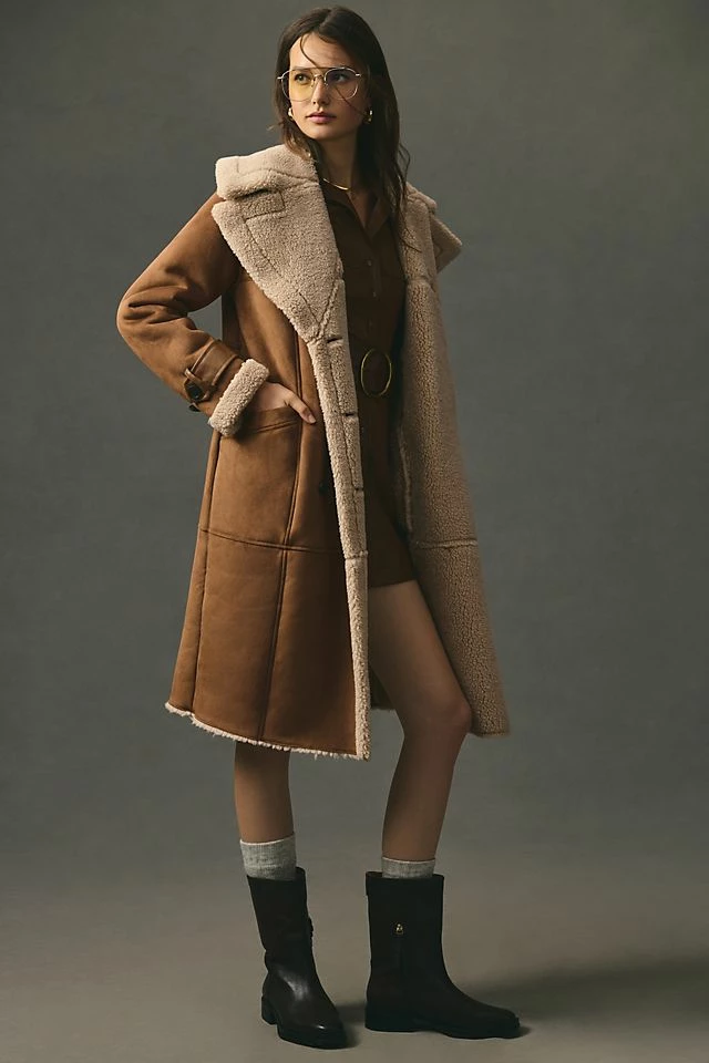 Cheap ⌛ Avec Les Filles Faux Shearling ???? Coat BROWN ???? 3 Cheap ⌛ Avec Les Filles Faux Shearling ???? Coat BROWN ????