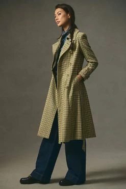 Brand new ???? Helene Berman X Anthropologie Plaid Trench ???? Coat NEUTRAL MOTIF ???? -Beach Riot Shop unnamed file 613