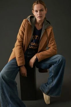 Best reviews of ???? Avec Les Filles Hooded Blazer ???? Coat NEUTRAL ⭐