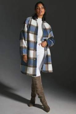 Best reviews of ⭐ Bernardo Long Plaid ???? Coat BROWN MOTIF ????