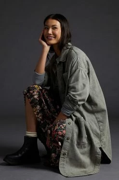 Best Sale ✔️ Pilcro Duster Shacket MOSS ????