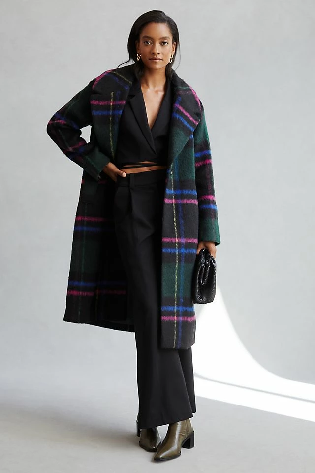 Avec Les Filles Plaid Coat Budget ???? Avec Les Filles Plaid ???? Coat DARK GREEN ???? -Beach Riot Shop unnamed file 695