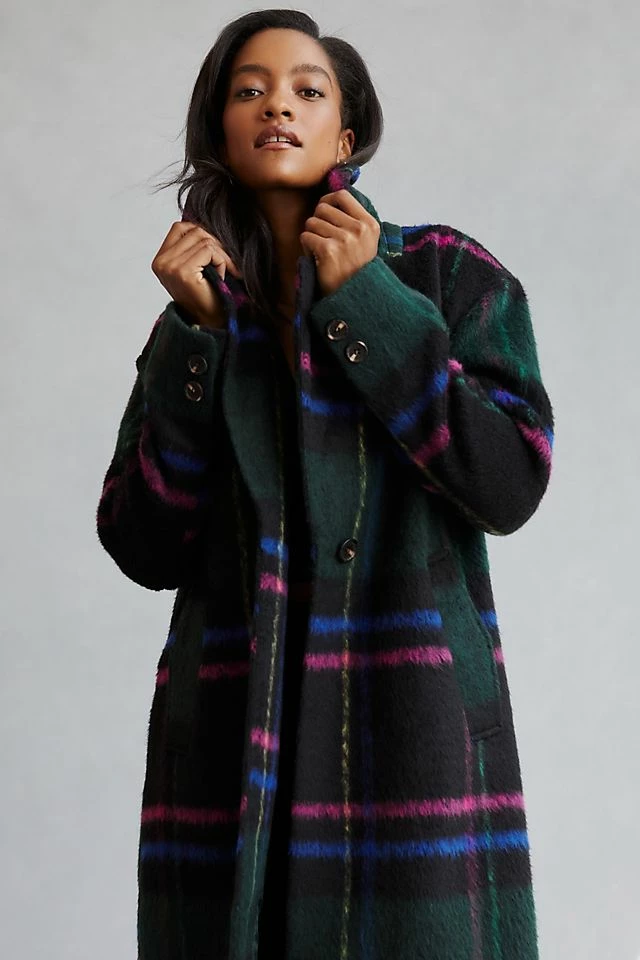 Avec Les Filles Plaid Coat Budget ???? Avec Les Filles Plaid ???? Coat DARK GREEN ???? -Beach Riot Shop unnamed file 696