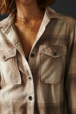 Flash Sale ???? Bella Dahl Ava Plaid ???? Shirt Jacket CREAM ???? -Beach Riot Shop unnamed file 712