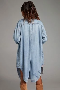 Cheap ???? Pilcro Draped Denim Duster Jacket DENIM MEDIUM BLUE ???? -Beach Riot Shop unnamed file 727