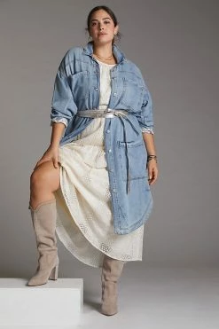 Cheap ???? Pilcro Draped Denim Duster Jacket DENIM MEDIUM BLUE ???? -Beach Riot Shop unnamed file 728