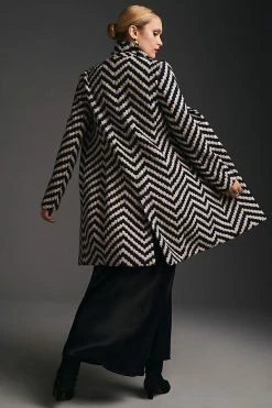 Cheap ???? Vilagallo Abel Chevron ???? Coat BLUE MOTIF ???? -Beach Riot Shop unnamed file 738