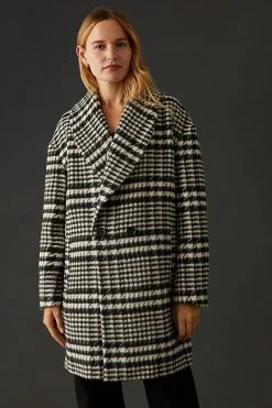 Best Sale ???? Avec Les Filles Plaid ???? Coat BLACK & WHITE ???? 4 Best Sale ???? Avec Les Filles Plaid ???? Coat BLACK & WHITE ???? -Beach Riot Shop unnamed file 761