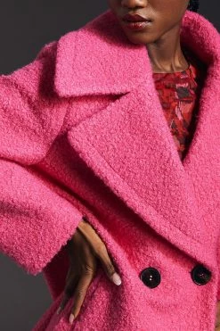 Cheapest ???? NVLT Double-Breasted Bouclé ???? Coat MEDIUM PINK ❤️ -Beach Riot Shop unnamed file 786