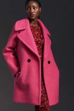 Cheapest ???? NVLT Double-Breasted Bouclé ???? Coat MEDIUM PINK ❤️ -Beach Riot Shop unnamed file 788