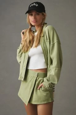 Budget ???? Daily Practice By Anthropologie Oversized Shacket MOSS ⭐