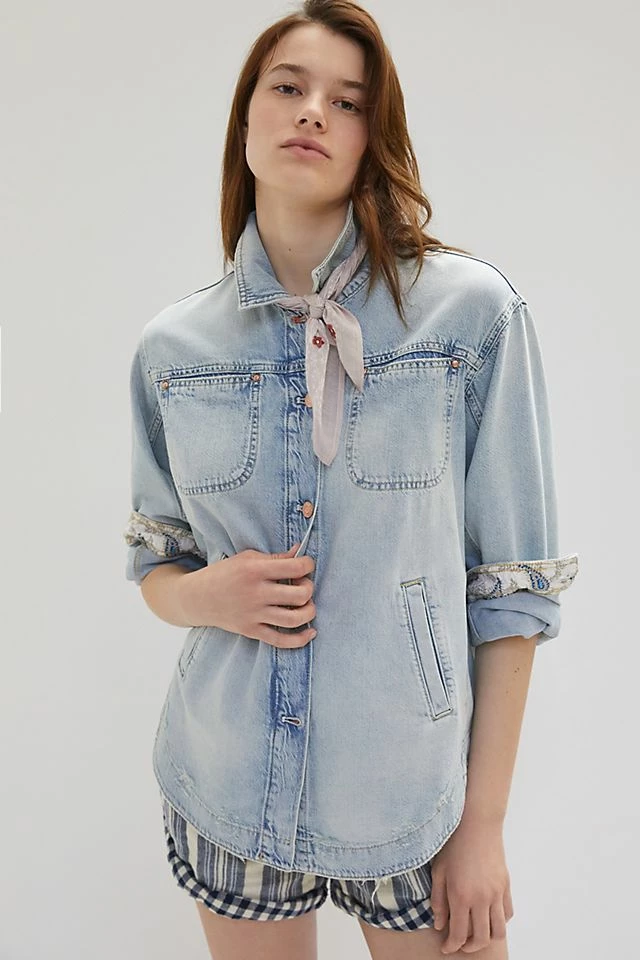 Pilcro Drapey Denim Shirt Jacket Budget ✔️ Pilcro Drapey Denim ???? Shirt Jacket DENIM LIGHT ???? -Beach Riot Shop unnamed file 836