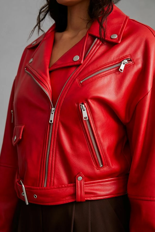 Avec Les Filles Faux Leather Jacket Discount ???? Avec Les Filles Faux Leather Jacket RED ❤️ -Beach Riot Shop unnamed file 847