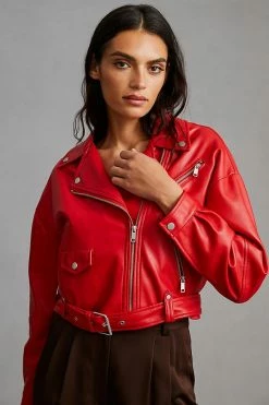 Discount ???? Avec Les Filles Faux Leather Jacket RED ❤️ 7 Discount ???? Avec Les Filles Faux Leather Jacket RED ❤️ -Beach Riot Shop unnamed file 849