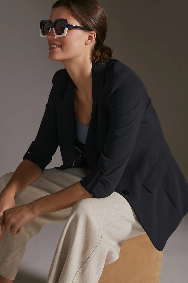 Cheapest ???? Maeve Rolled-Sleeve Soft Blazer BLACK ???? 3 Cheapest ???? Maeve Rolled-Sleeve Soft Blazer BLACK ????